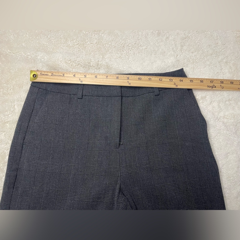 Joie Gray Plaid Dress Pants Straight Leg Work Career Size 4 - Picture 5 of 6